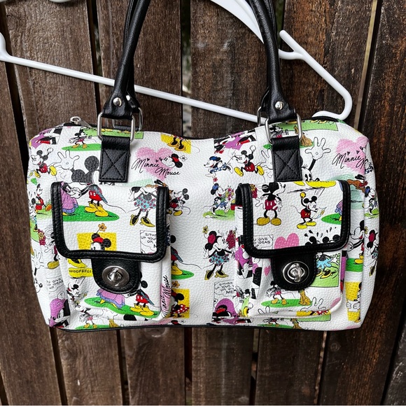 Disney Parks Mickey & Minnie Mouse Cartoon Purse Handbag - Picture 8 of 14